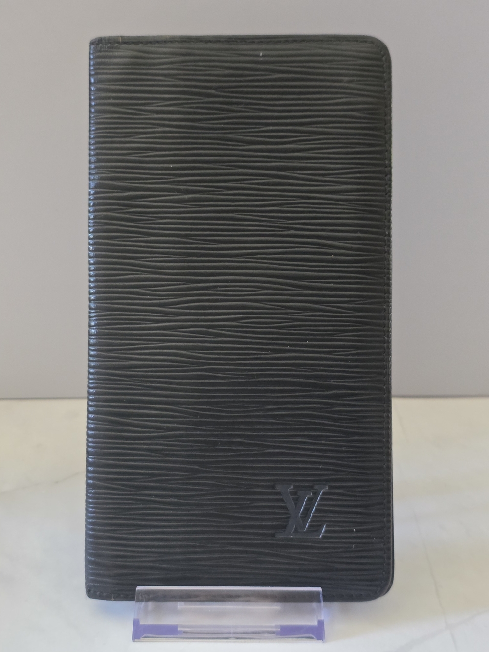 Louis Vuitton Brazza Wallet Black Epi Leather Long Bifold Organizer